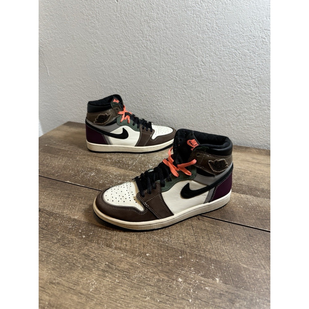 Size 7.5 - Jordan 1 High OG Crafted Brown White Suede Leather (DH3097-001) Shoes - Picture 2 of 7